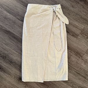 Modern Citizen Nicolette Wrap-Front Cotton Skirt
